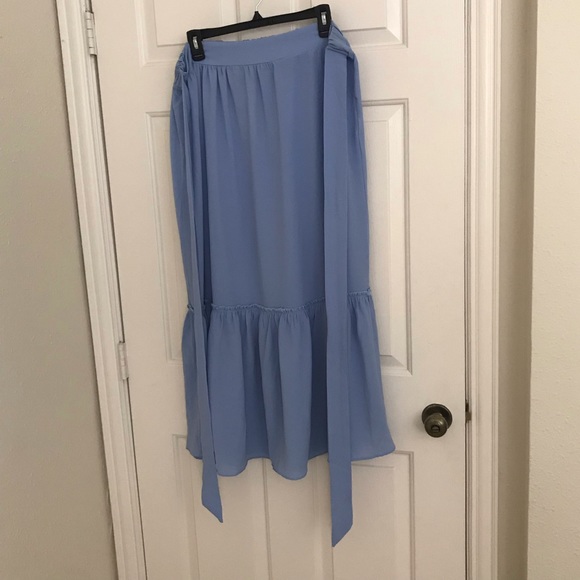 Light blue unlined maxi skirt - Picture 2 of 5